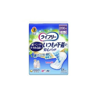 ユニ・チャーム ライフリー いつもの下着で安心パッド 200cc 18枚 4903111584628 ※2ケース 24個ロット